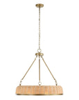 Ladakh - 9 Light Round Wicker Pendant - Gold