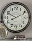 Nakul - Industrial Wall Clock - Silver