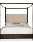 Retreat - Pole Rattan Upholstered Poster Bed With Canopy