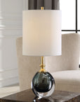 Enigma - Teal Blue Glass Buffet Lamp