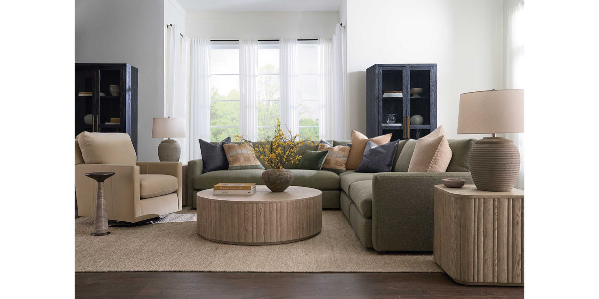Trent Thin Track Arm Accent Chair, Stationary or Swivel Glider