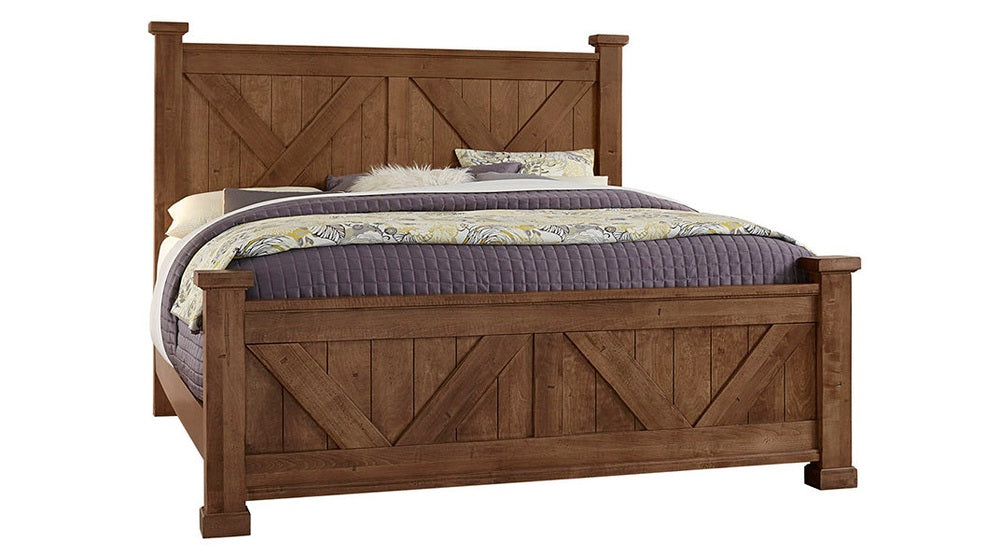 Cool Rustic X Bed with X Footboard