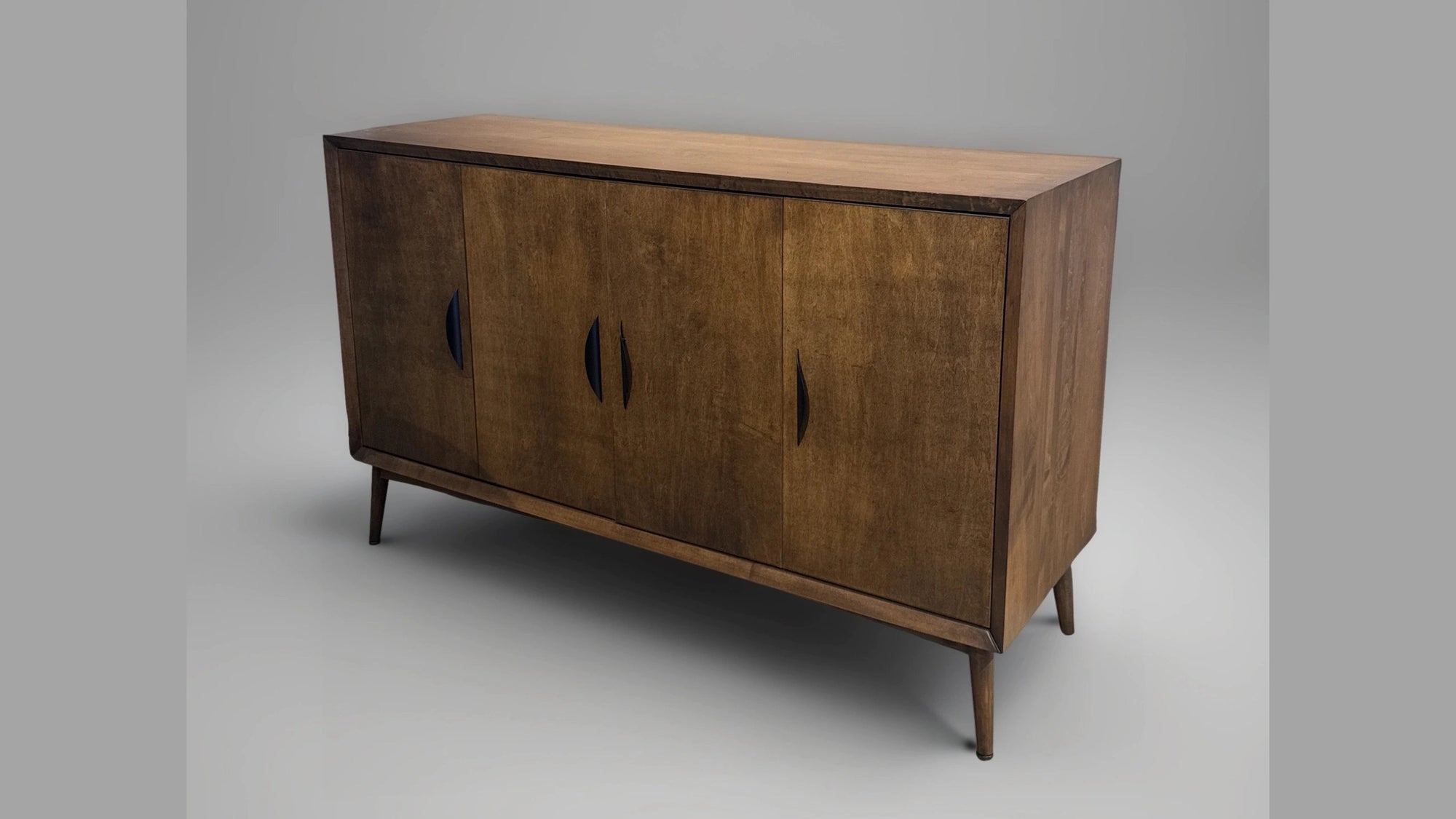 Final Closeout: Hand-built Solid Maple Mid-Century Modern Amish Buffet