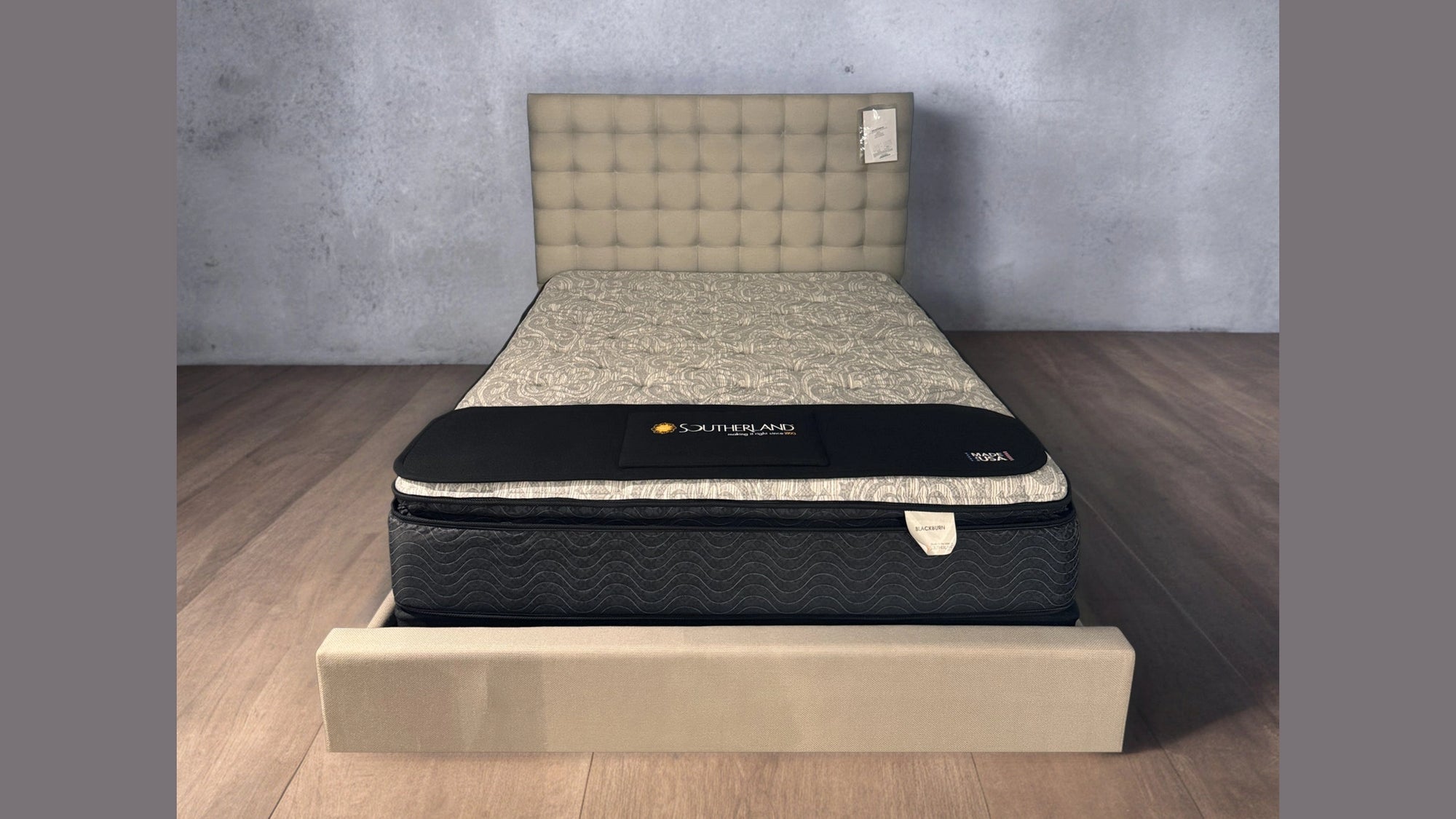 Final Closeout: Upholstered Queen Bed No Mattress