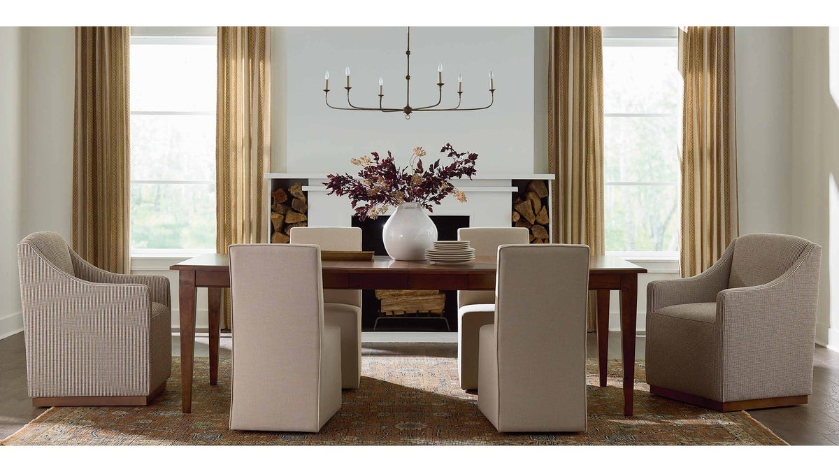 HideAway Solid Maple Boat Shaped Extendable Dining Table