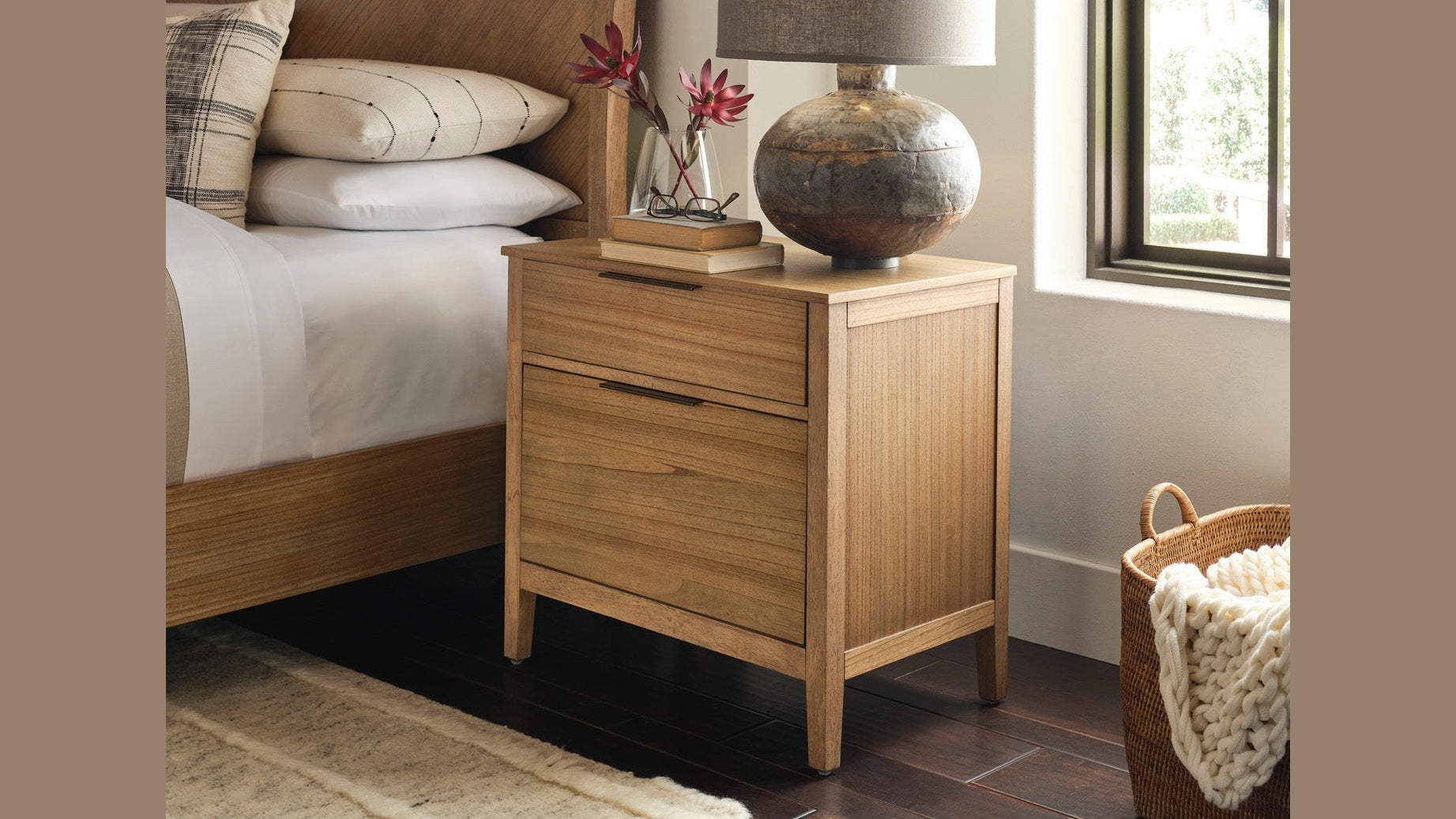 Cyrus Collection 2 Drawer Nightstand