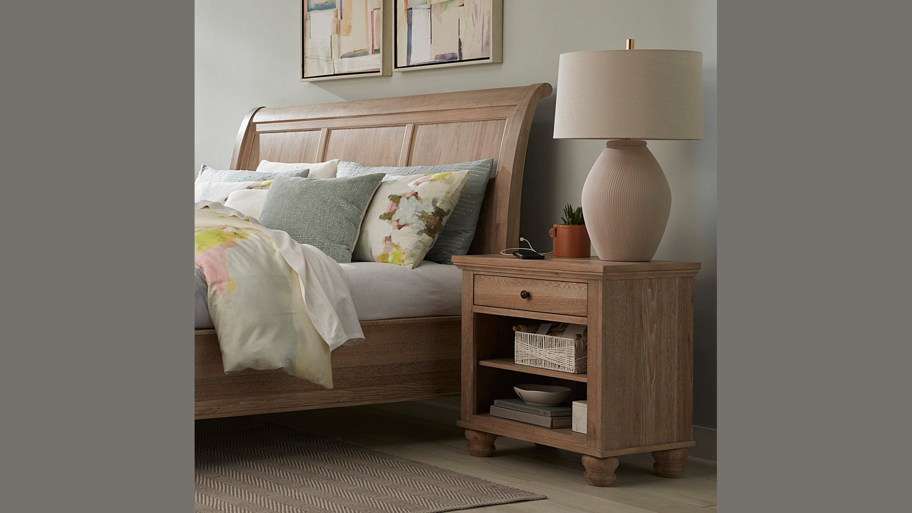 Cambridge Collection 1 Drawer Nightstand