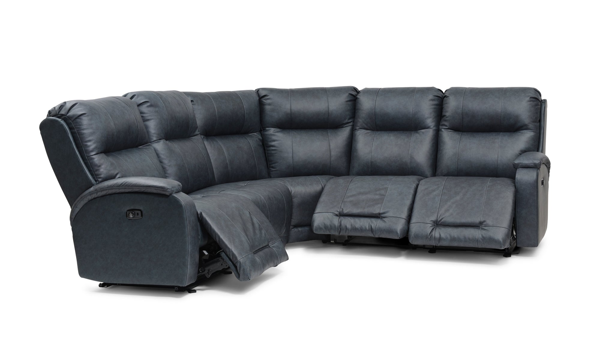 Maverly Reclining Sectional Heavily Cushioned Modular Comfort Sofa with Power Options