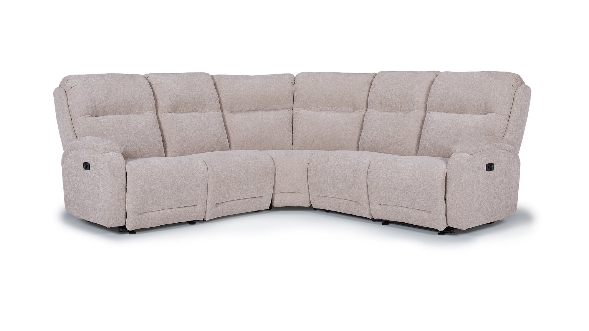 Maverly Reclining Sectional Heavily Cushioned Modular Comfort Sofa with Power Options