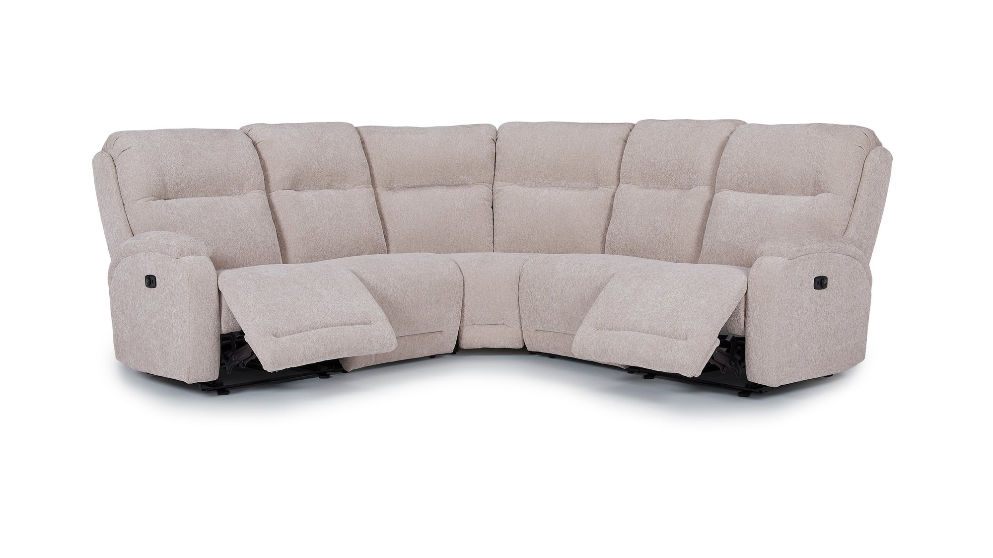 Maverly Reclining Sectional Heavily Cushioned Modular Comfort Sofa with Power Options
