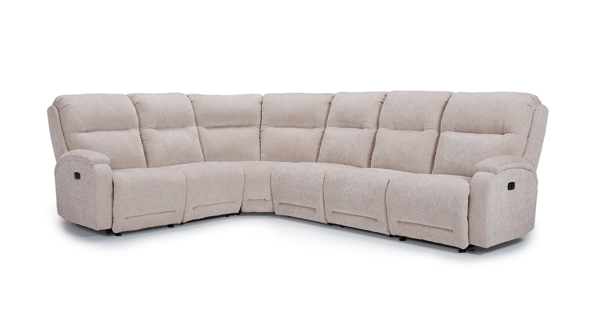 Maverly Reclining Sectional Heavily Cushioned Modular Comfort Sofa with Power Options
