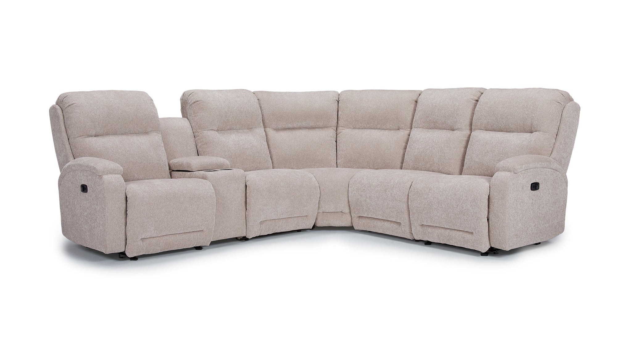 Maverly Reclining Sectional Heavily Cushioned Modular Comfort Sofa with Power Options