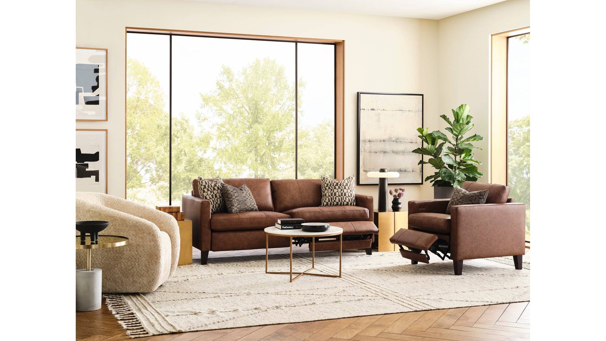 Traftly Modern Power Incliner Sofa