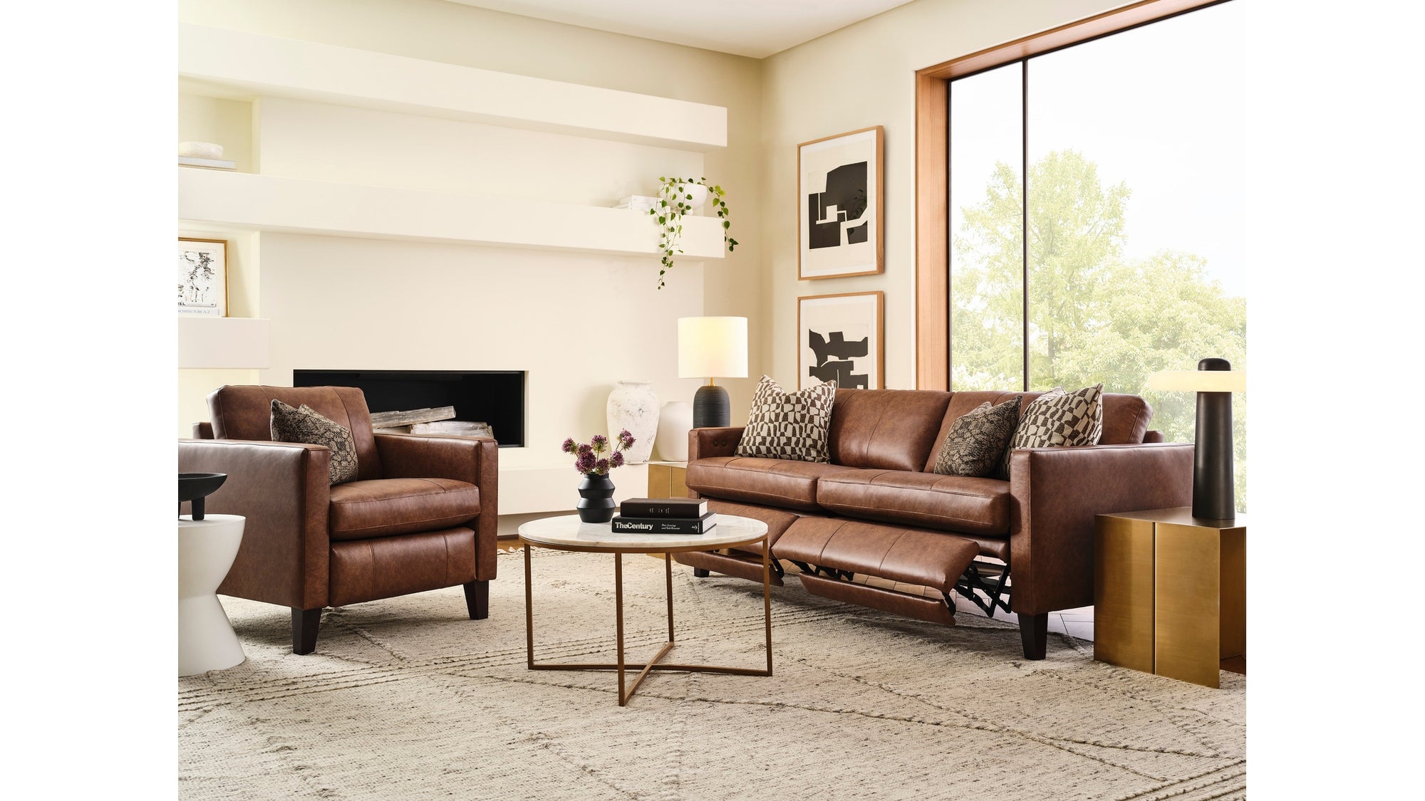 Traftly Modern Power Incliner Sofa