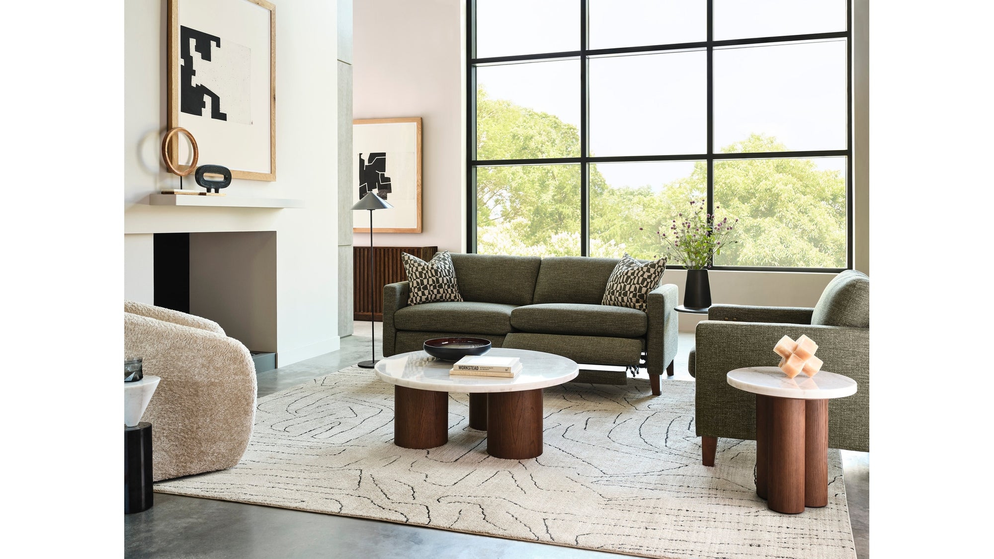 Traftly Modern Power Incliner Sofa