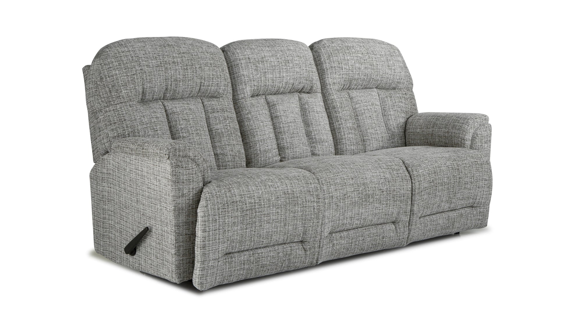 Suitably Reclining Sofa With Overstuffed Pillow Back Design