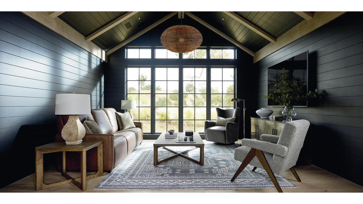 Everett Leather Modular Reclining Sectional