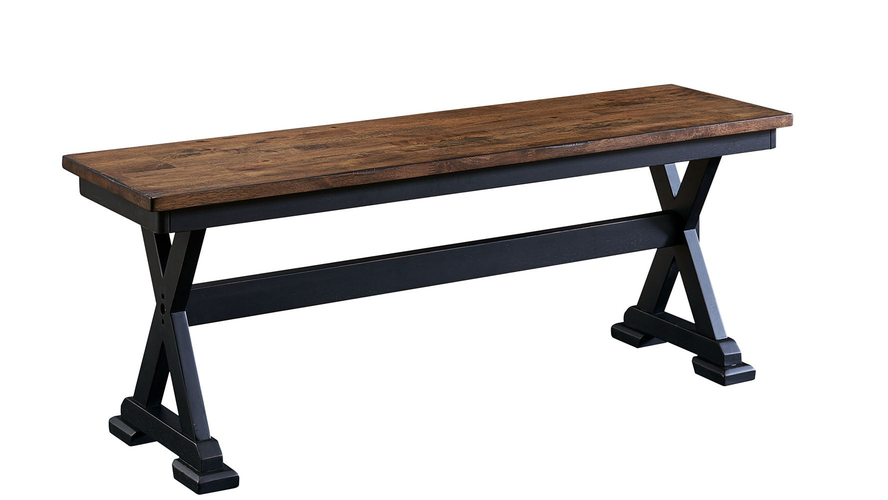 Stormy Ridge Dining Collection Solid Hardwood Bench with Distressed Finish