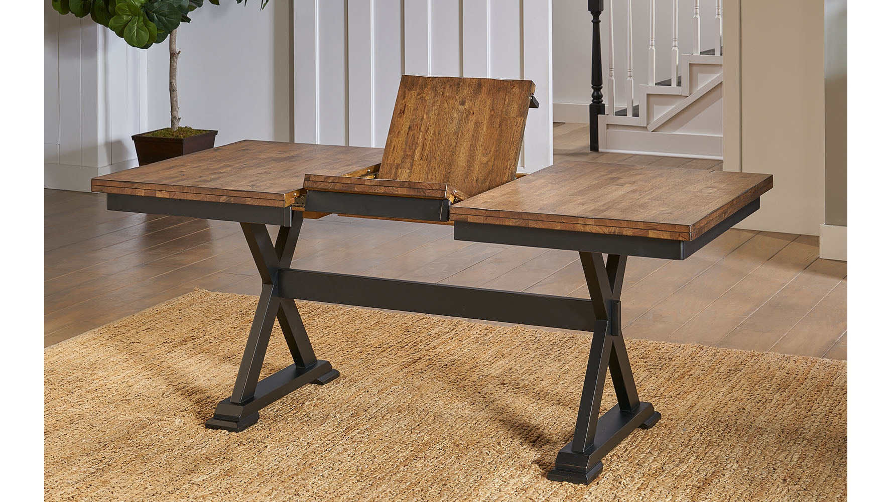 Stormy Ridge Trestle Table with Solid Hardwood Construction