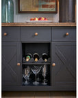 Stormy Ridge Server in Chicory and Slate Black Finish Solid Wood