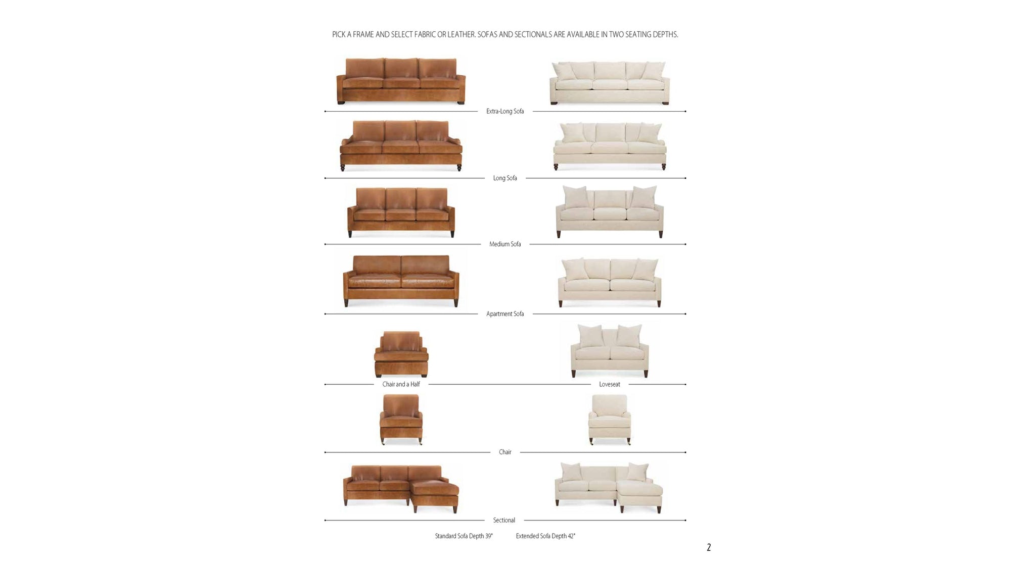 Signature Elements Custom Sofa Program