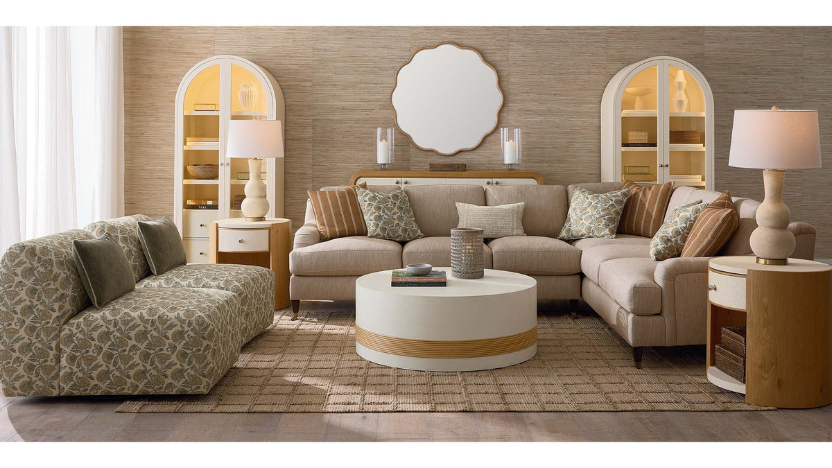 Stockten English Arm L-Shape Sectional with Casters