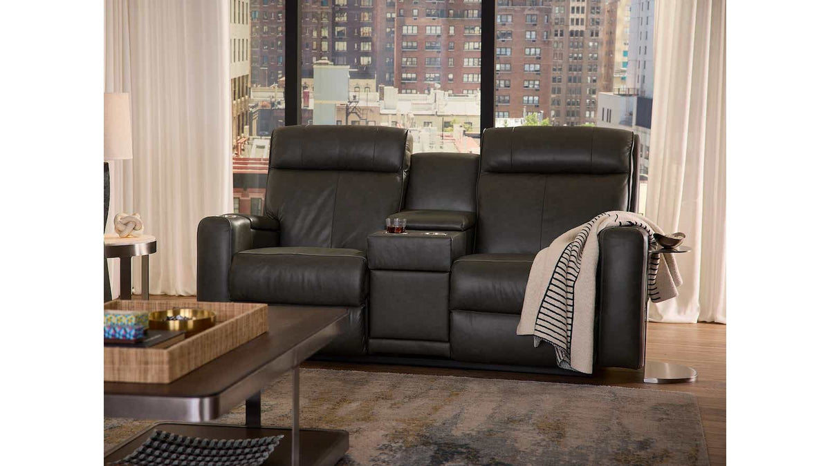 A86 Ovation Audio Motion Power Wall Reclining Loveseat w/ Console Headrest &amp; Lumbar