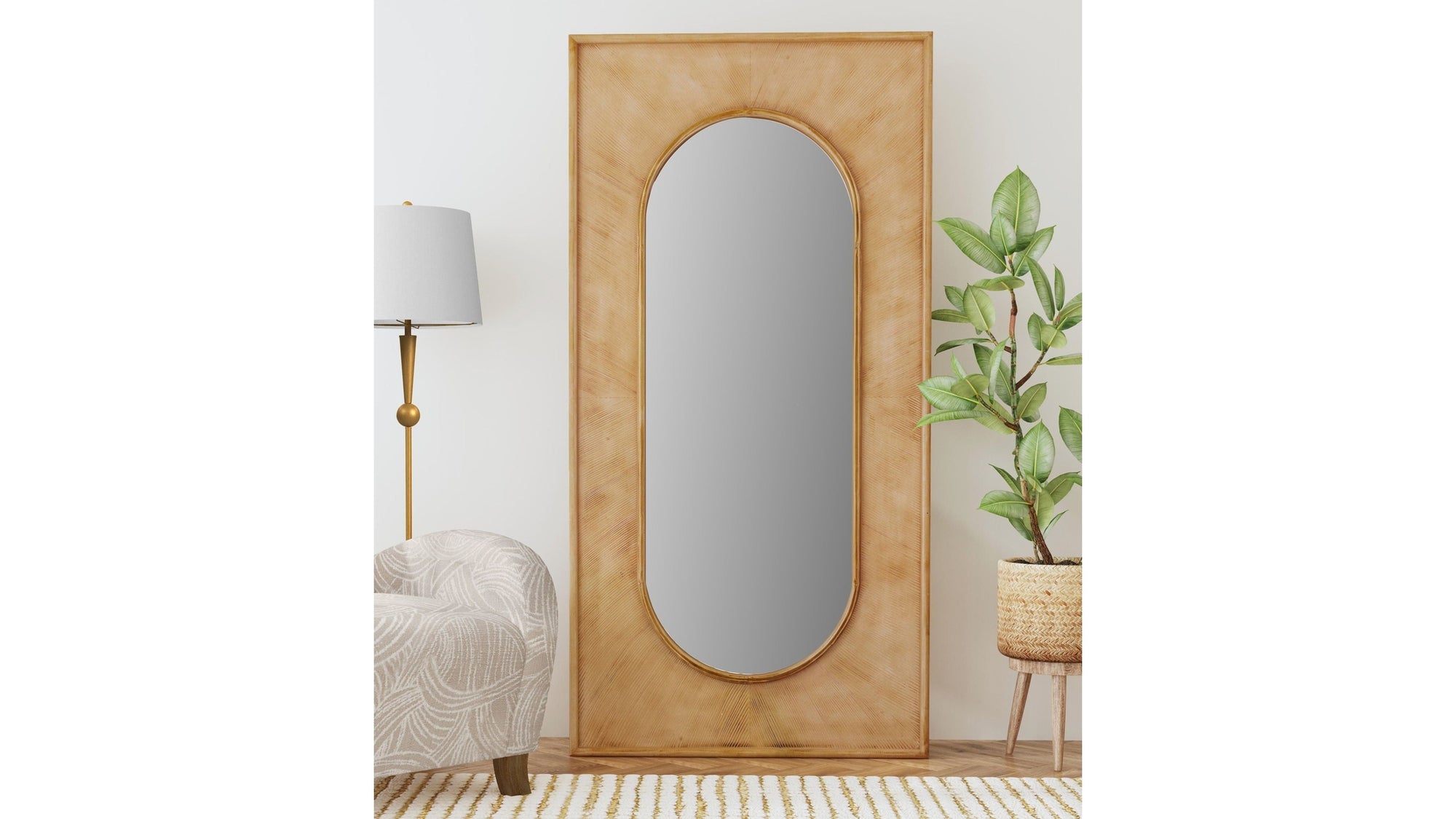 Liam - Floor Mirror - Natural