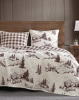 White Pine - King Reversible Quilt Set (Set of 3) - White