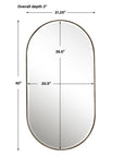 Lago - Oval Gold Mirror