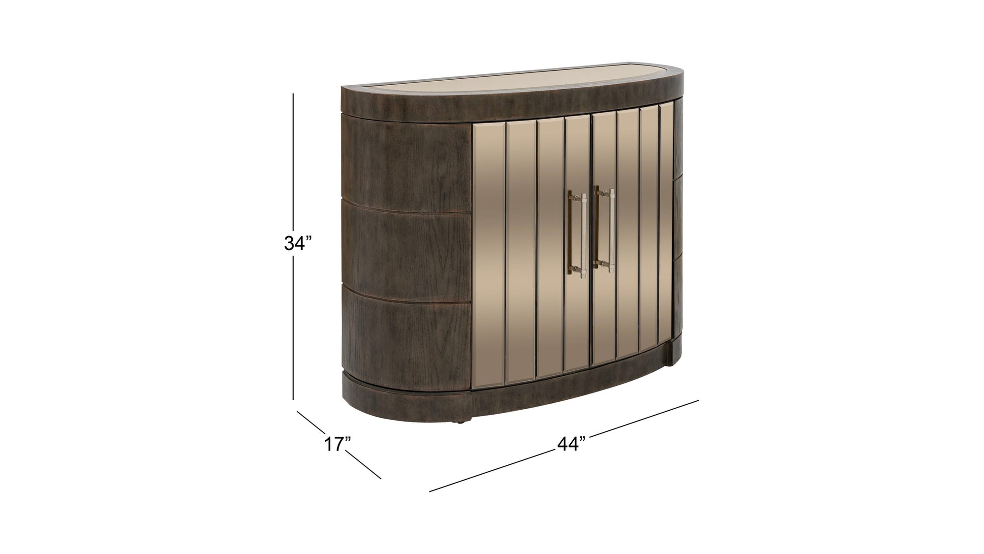 Serrano - Hall Cabinet - Rustic Oak / Bronze
