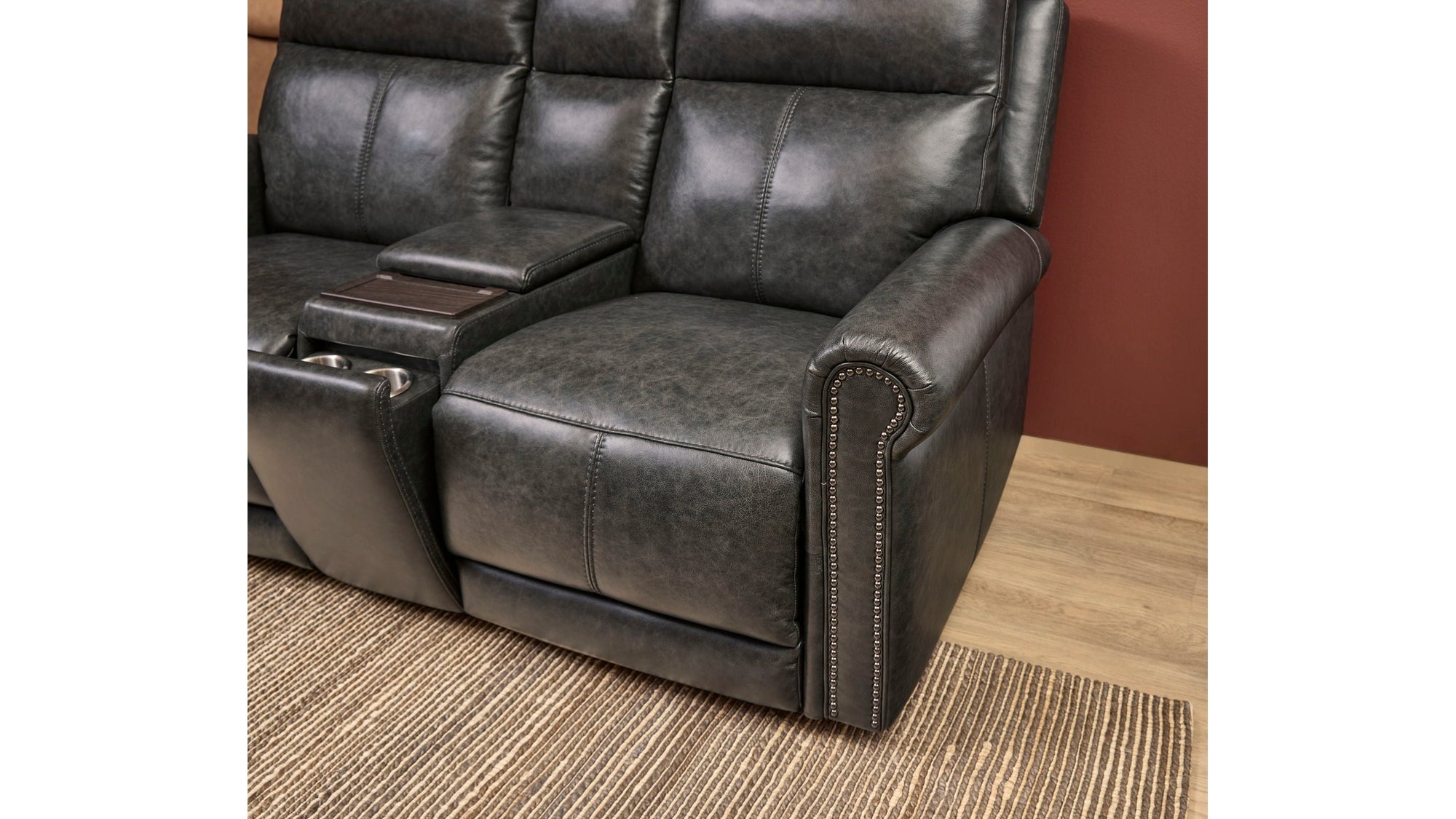 Alexander - Power Reclining Loveseat With Console, Power Headrest &amp; Lumbar