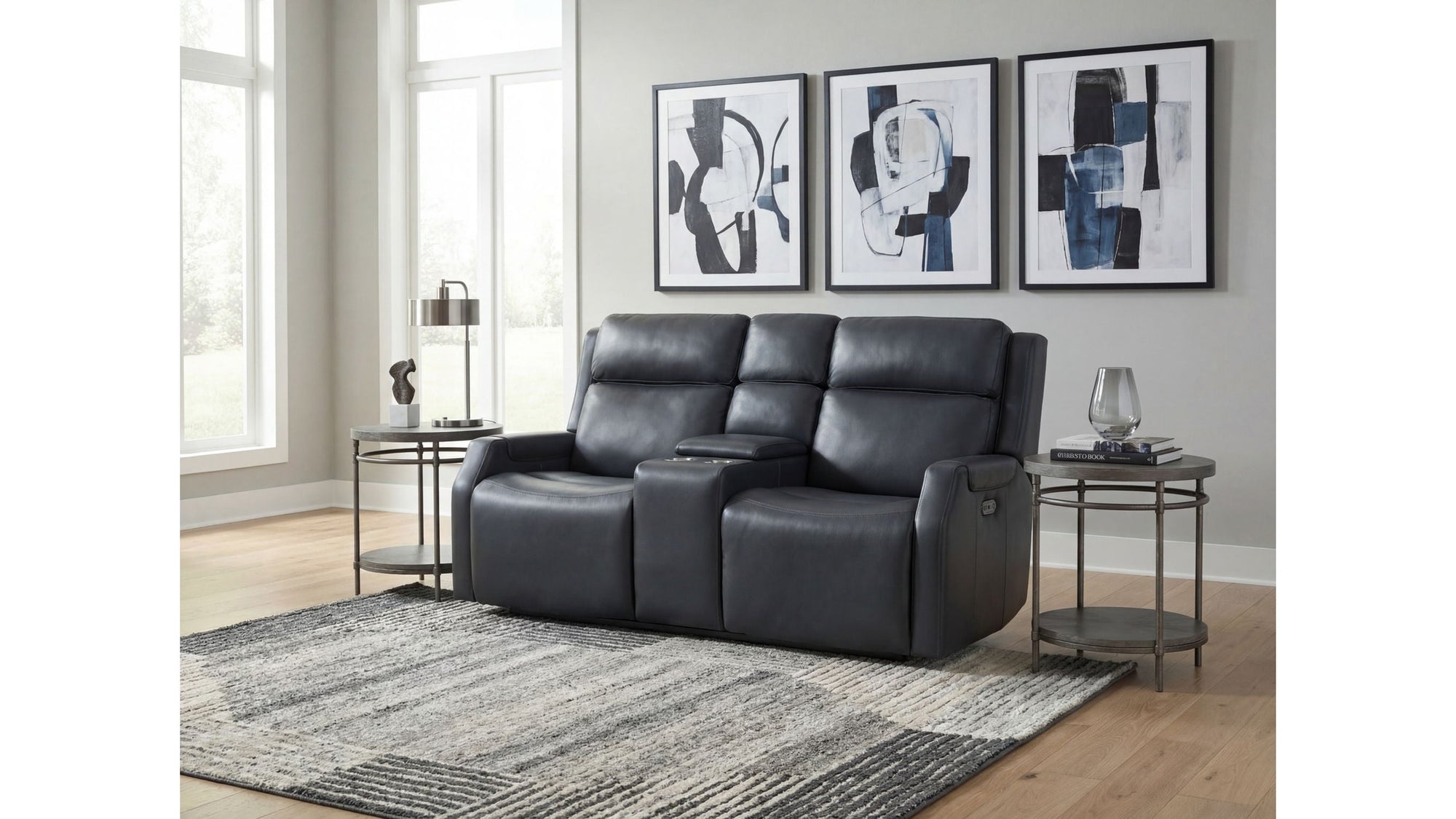 MS - Nelson Zero Gravity Power Console Loveseat With Power Headrests And Lumbar