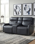 MS - Nelson Zero Gravity Power Console Loveseat With Power Headrests And Lumbar