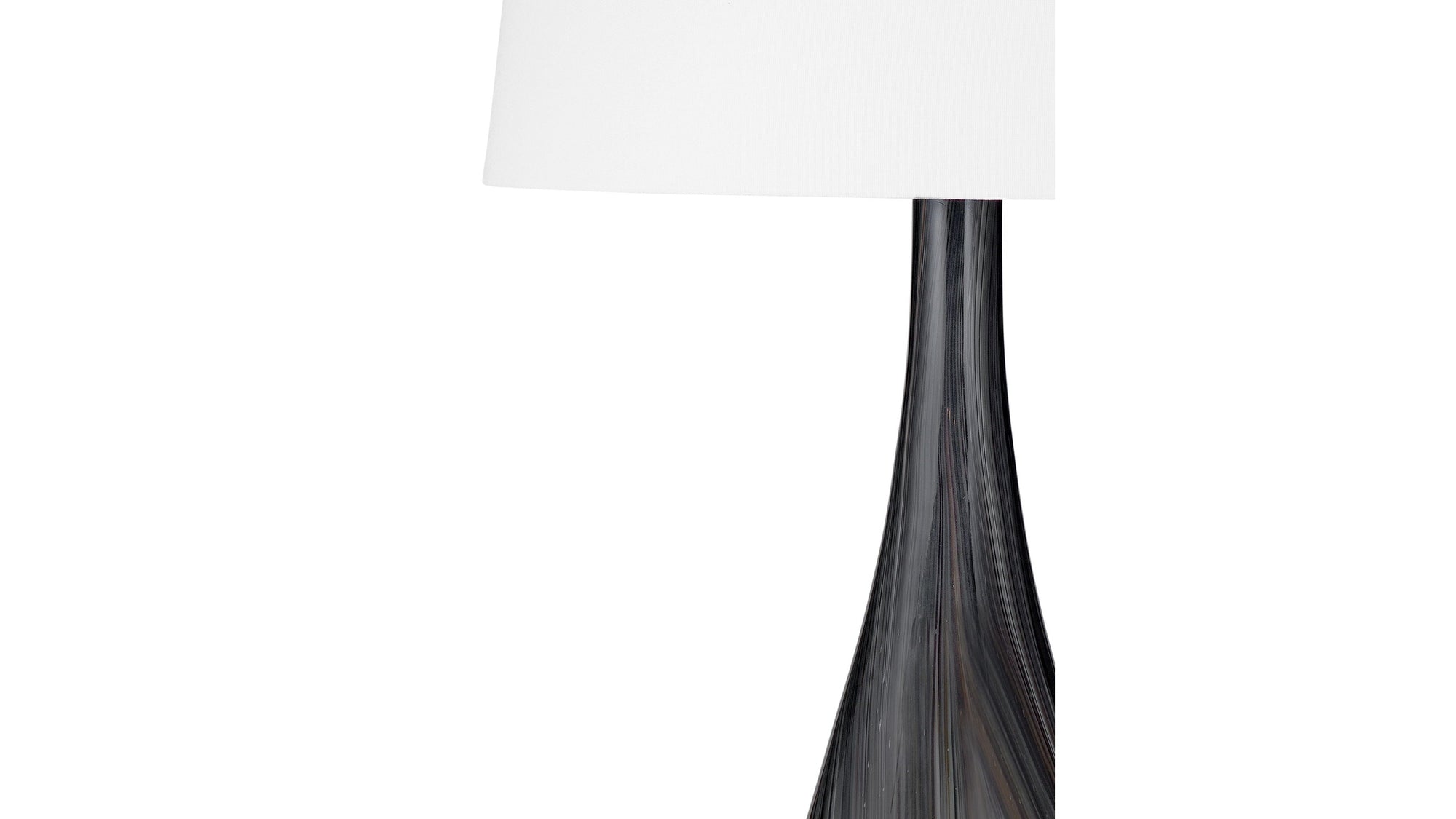 Glass Table Lamp - Black