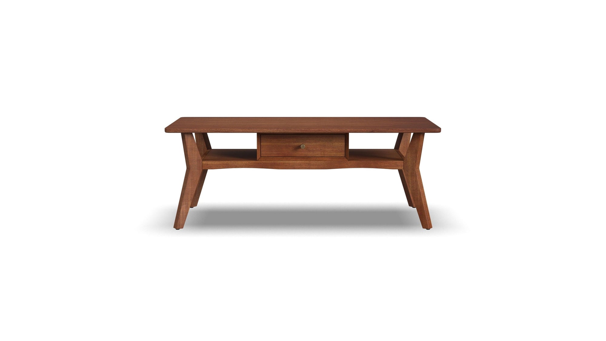 Ludwig - Occasional Rectangular Coffee Table With Drawer - Dark Brown