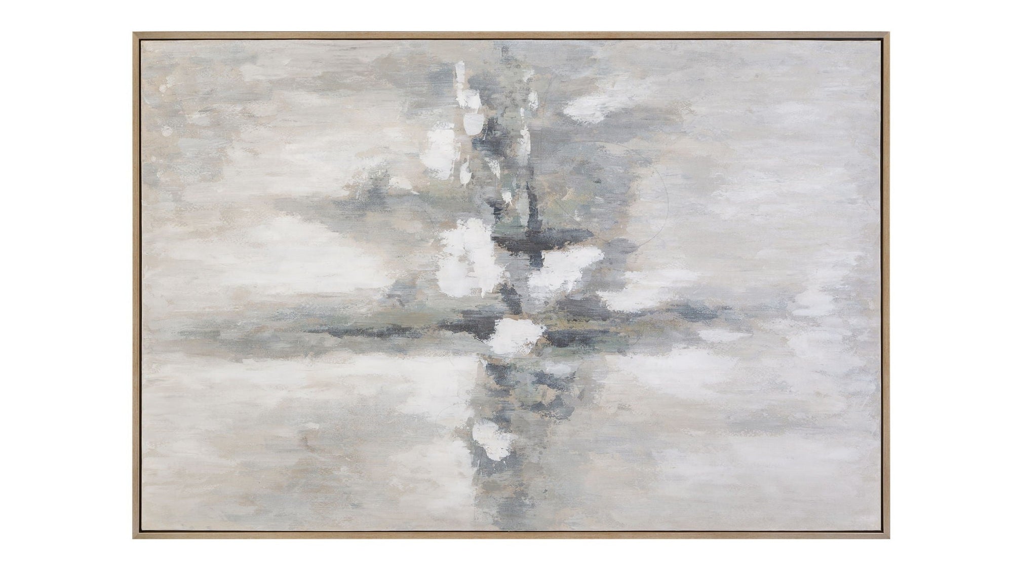 Quiet Reflection Framed Canvas - Silver