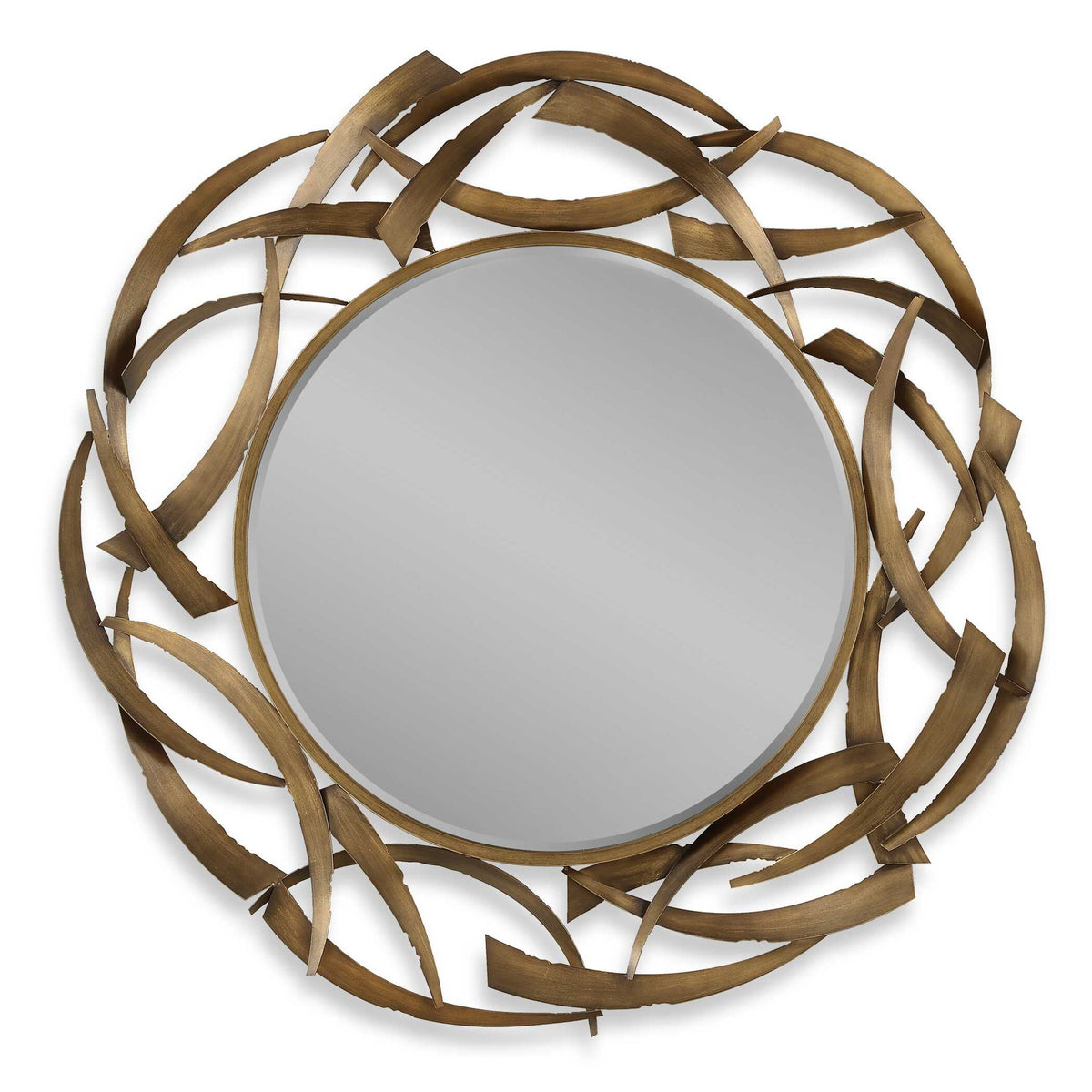 Cutting Edge - Bronze Round Mirror
