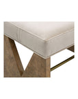 Laurent - Accent Stool - Brown Ash Burl / Gray