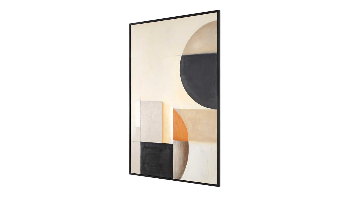 Western Hemisphere - Hand Painted Canvas - Black / Brown / Gray / Orange