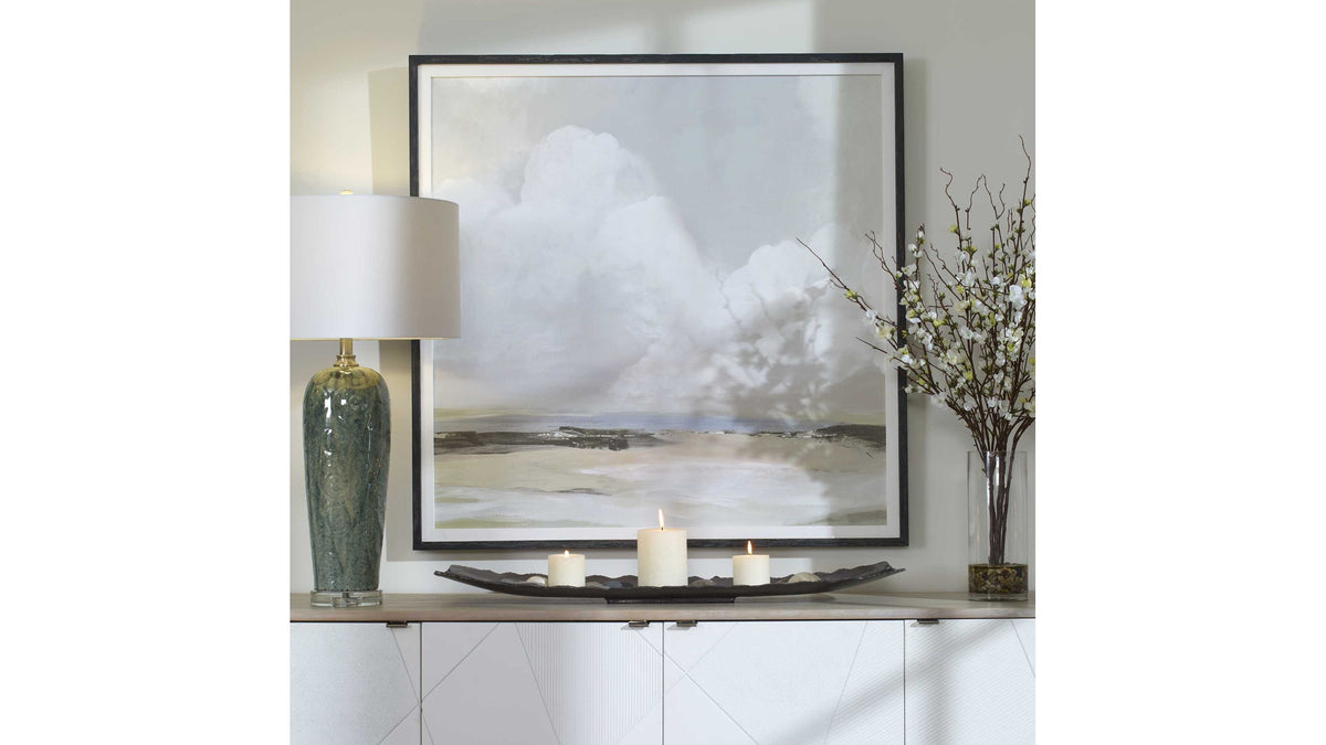 Soft Clouds - Framed Print - Silver