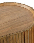 Reese - Pleated 2 Door Cabinet - Woodtone