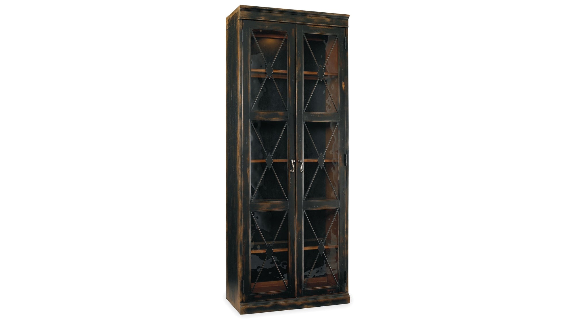 Sanctuary - 2-Door Thin Display Cabinet - Ebony