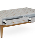 Perrine - Rectangle Cocktail Table - Silver / Gold