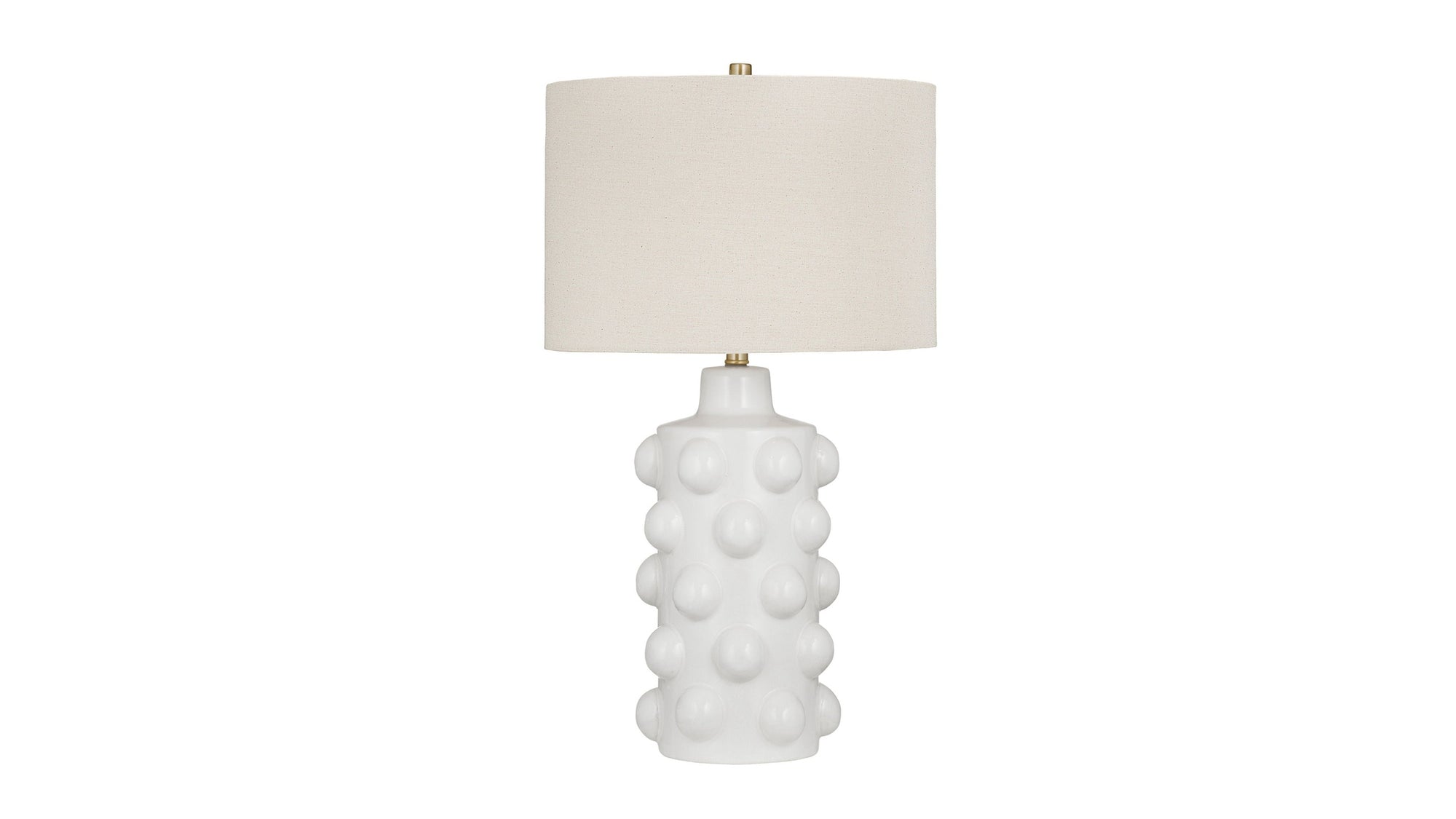 Lynn - Table Lamp - White - White / Polished Brass