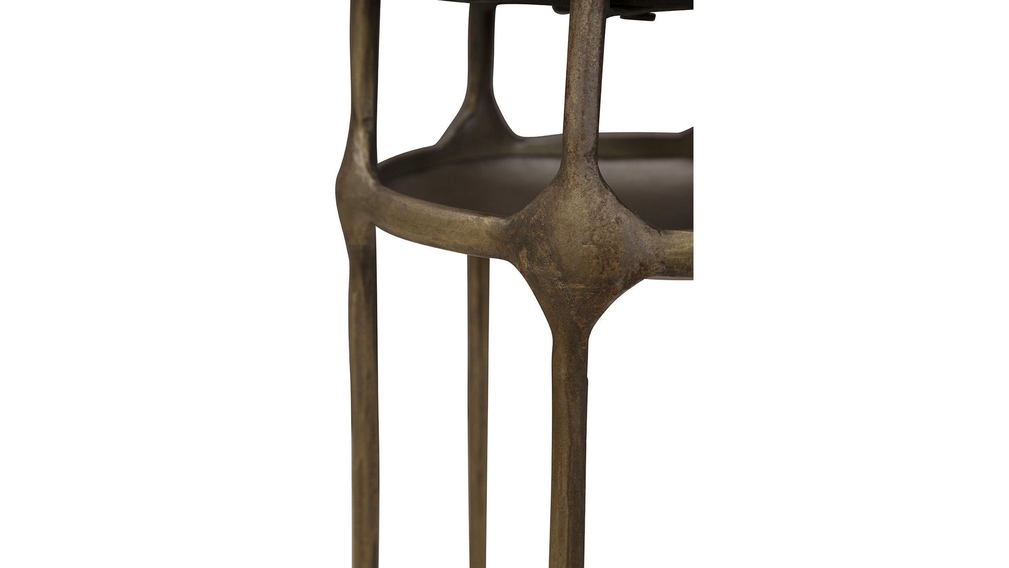Moira - Side Table - White / Gold