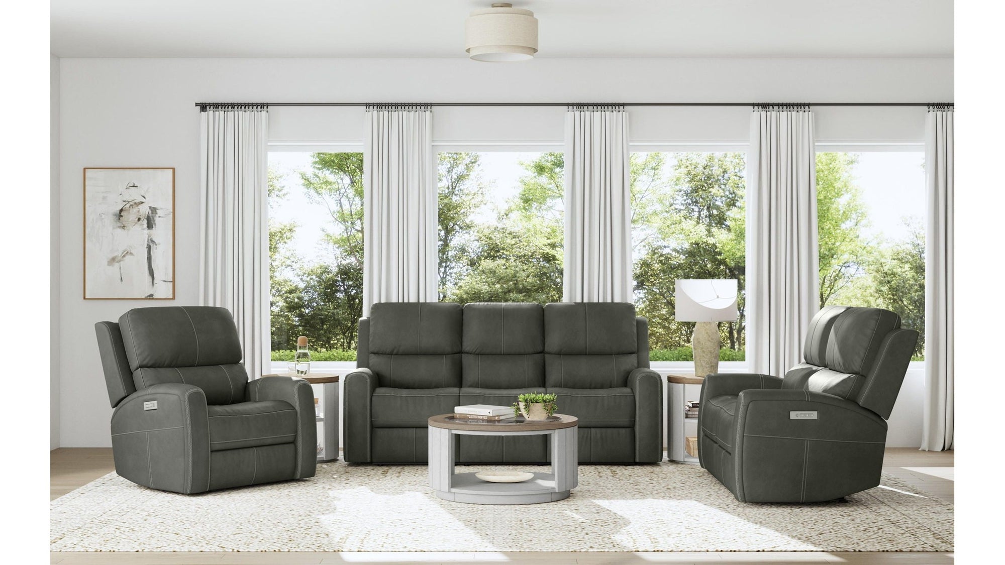 Linden - Power Reclining Sofa With Power Headrests &amp; Lumbar