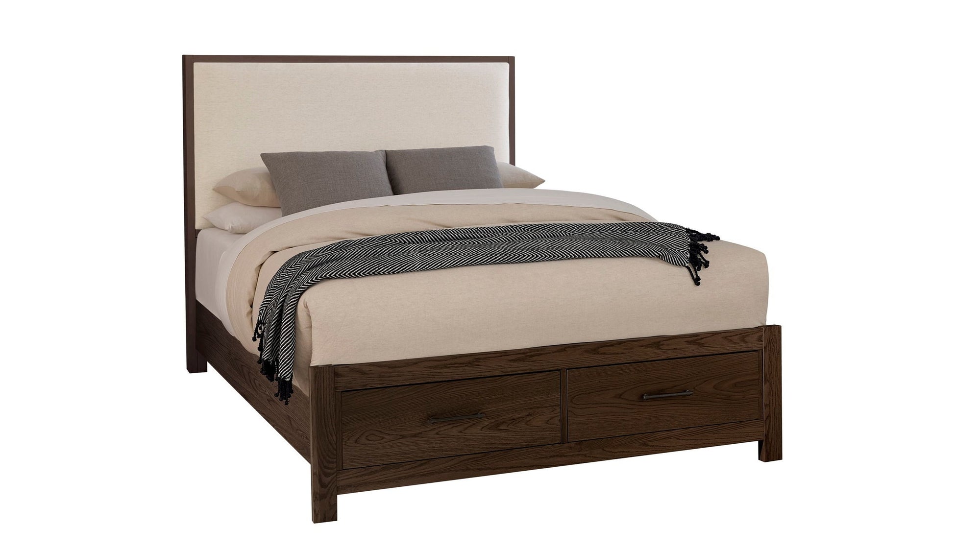 Lodge & Loft - Upholstered Storage Bed - Ivory Cream