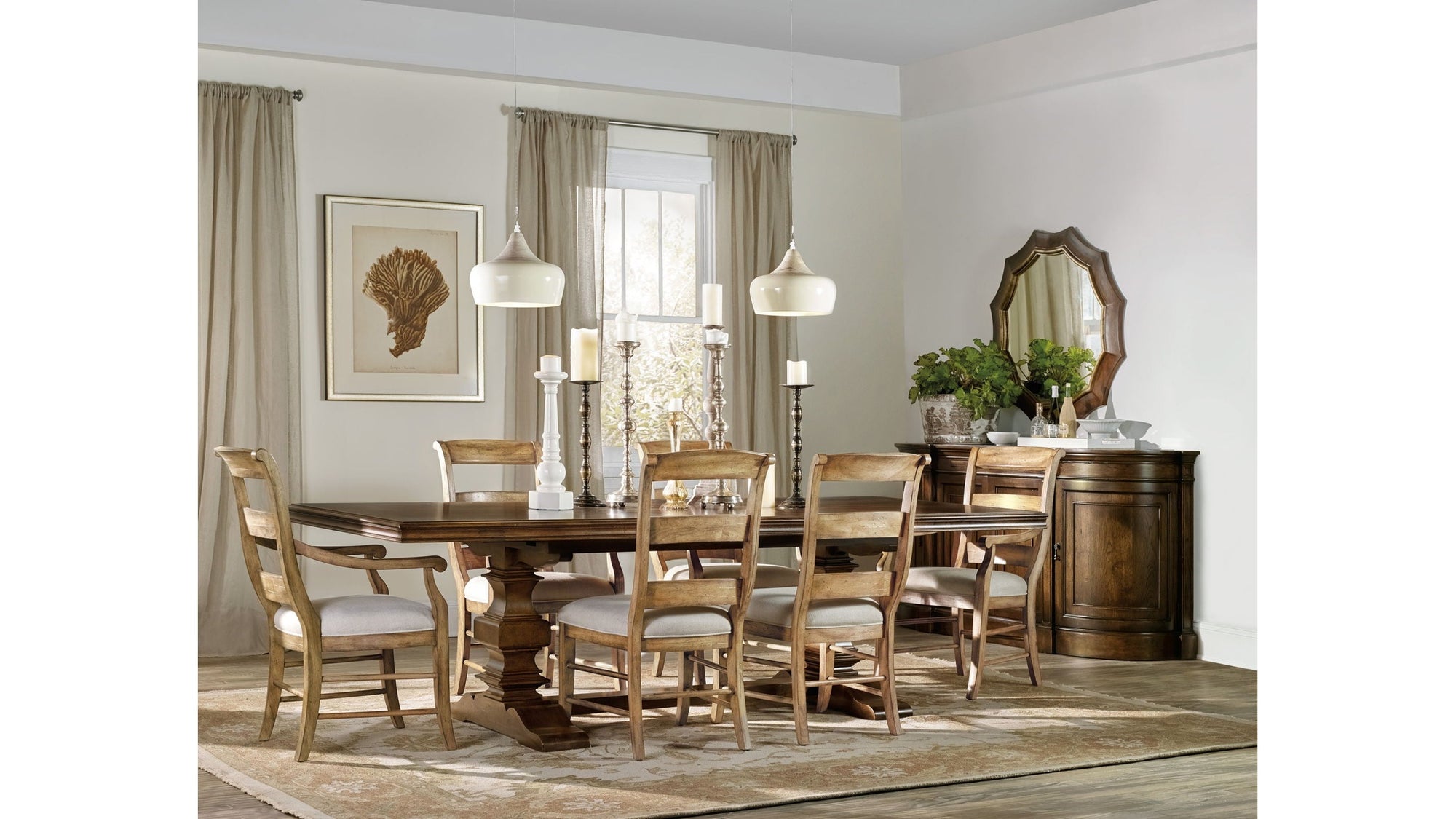 Archivist - Trestle Table With 2-18" Leaves