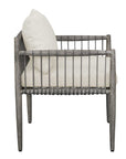 Borneo - Outdoor Dining Chair - White / Dark Gray